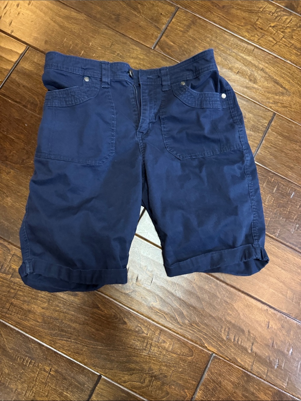 croft & barrow Navy Flat-Front Men's Shorts